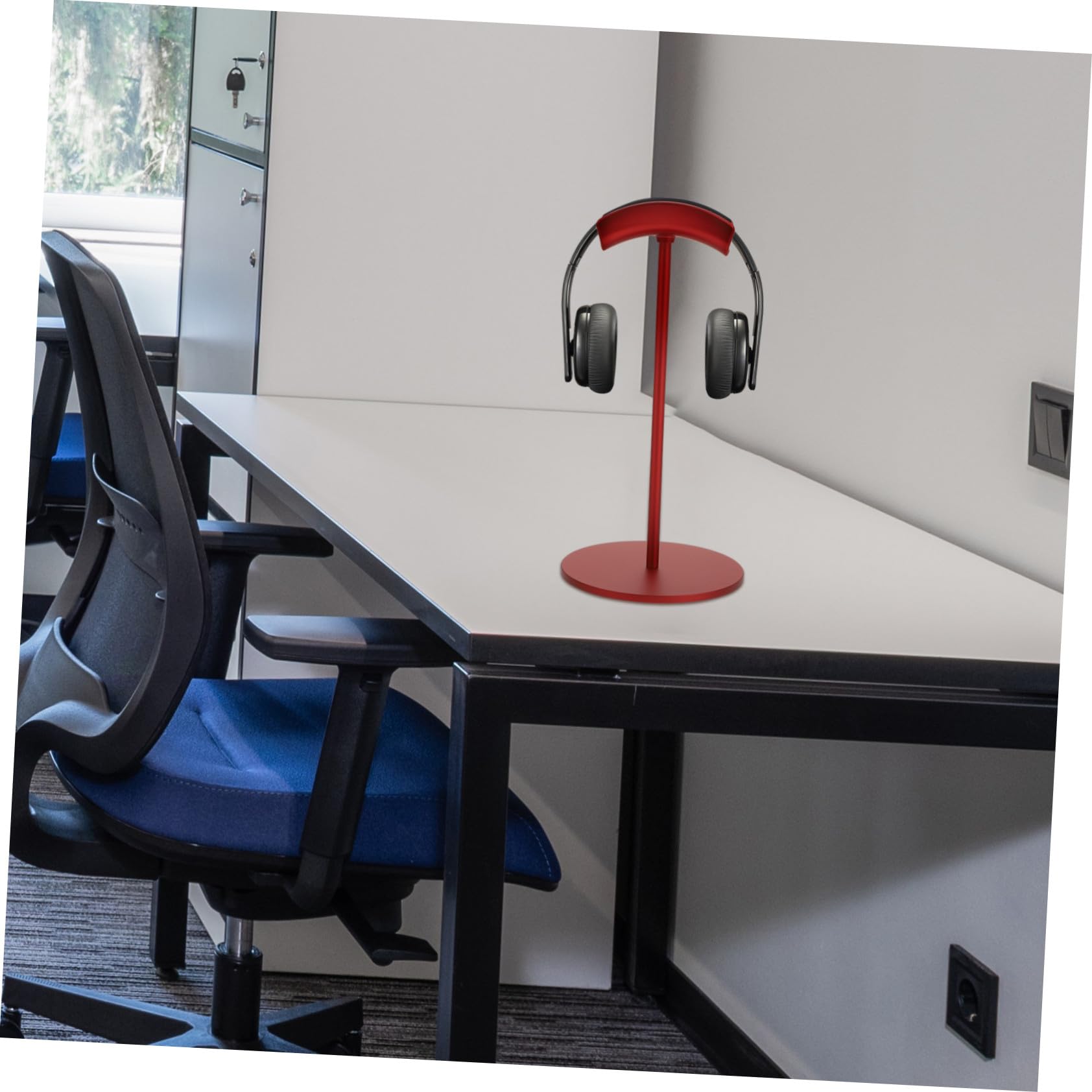 Supporto per Cuffie da Gaming in Lega di Alluminio e Gomma, Organizzatore Portatile per Auricolari da Scrivania Rosso Design Curvo Liscio, per Giochi al Computer