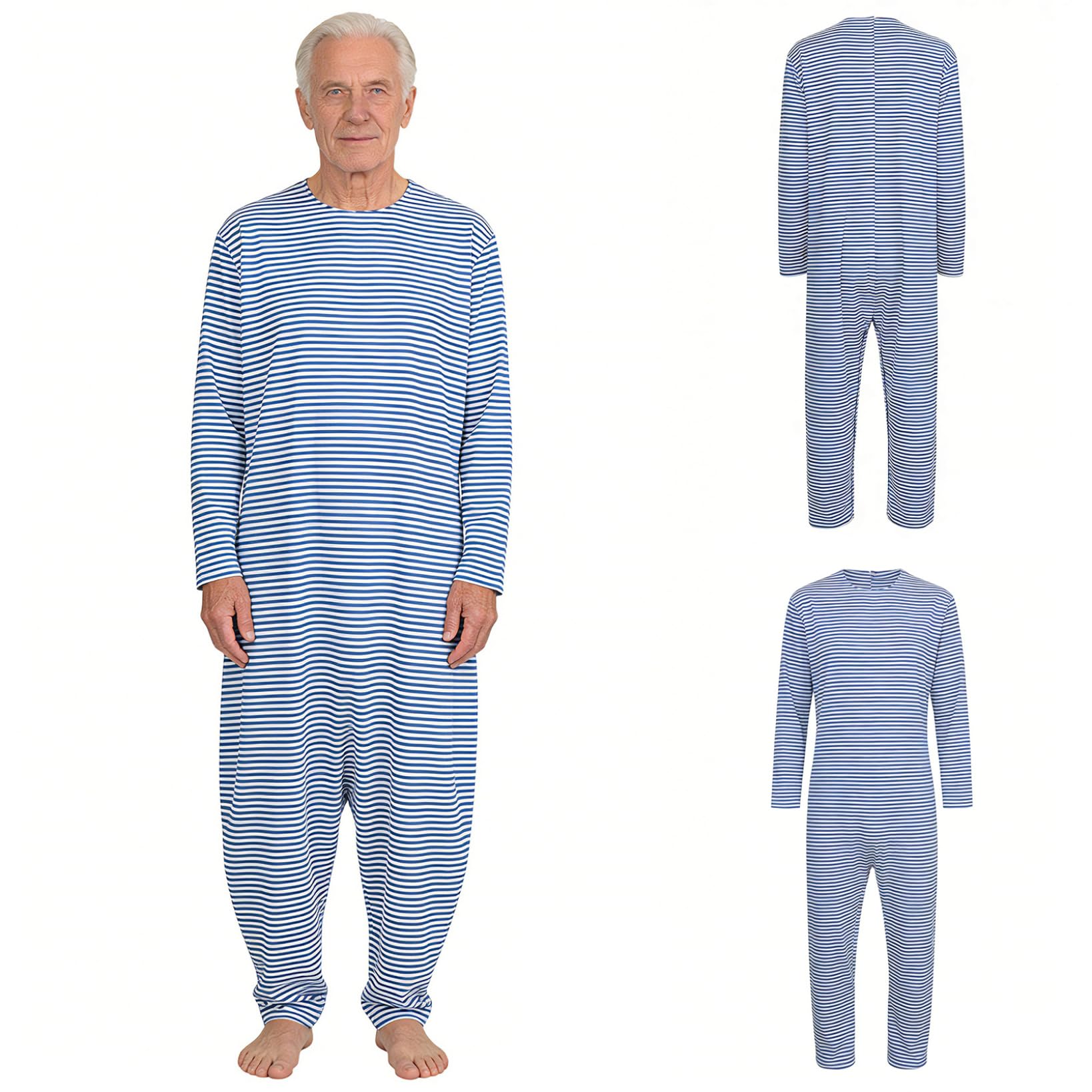 Hombre Unisex Pacientes con Incontinencia Y Pacientes con Demencia Blusa Manga Larga Personas Mayores