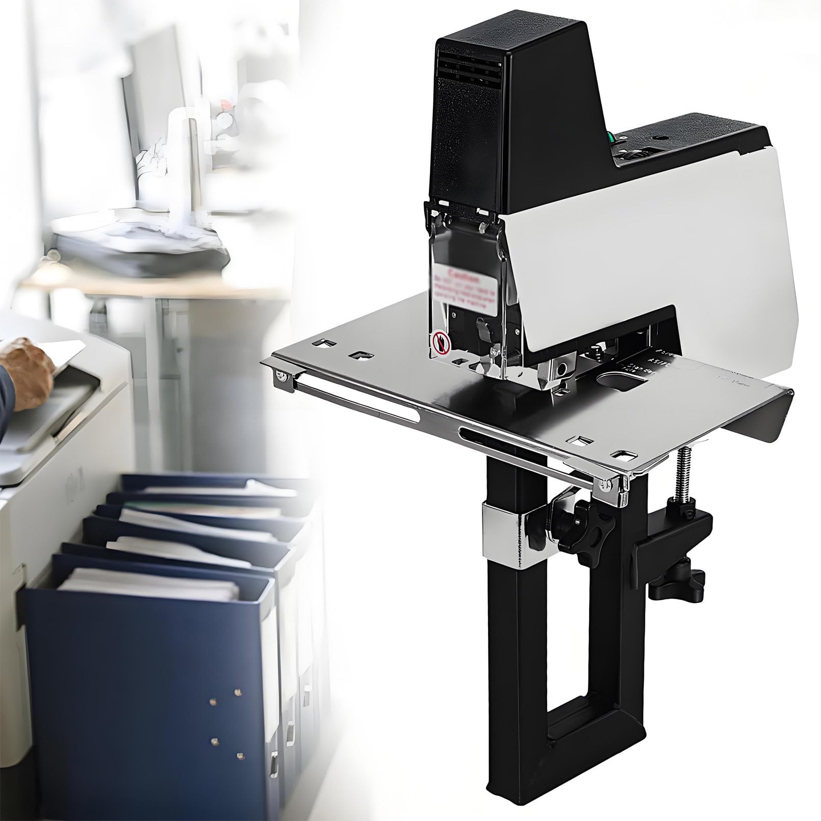 Manueller Dual Flacher Nagelhefter mit Fußpedal-Controller, Multifunktional zum Binden von 2-30 Blatt, ideal für Büro und Handwerk