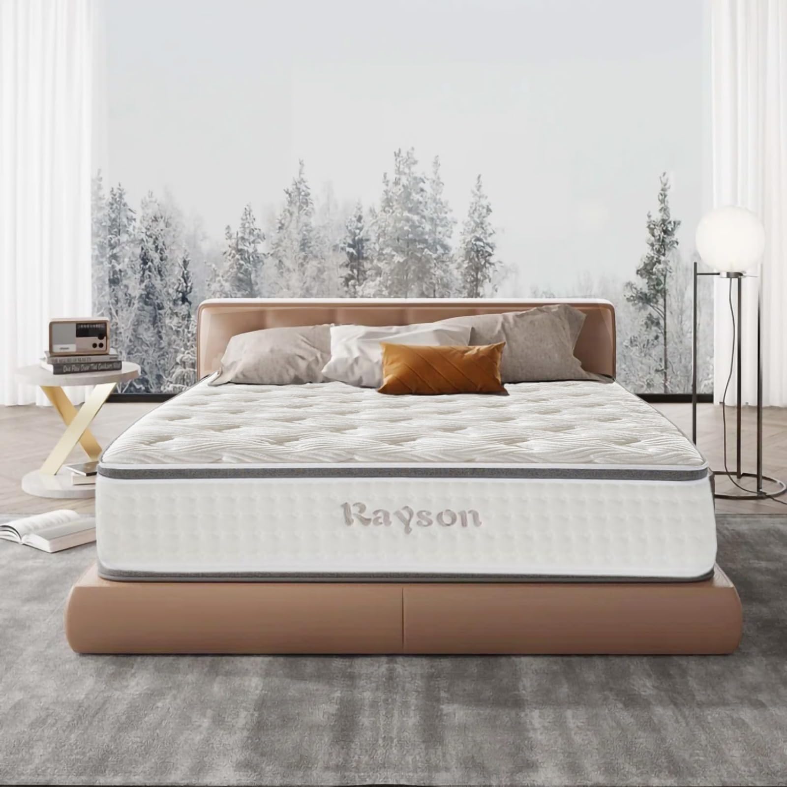 ECONO AELatex Foam Mattress, Pocket Spring Mattress, Hybrid Mattress, Premium Latex Sleep Surface, Latex Pocket Spring Mattress, Organic Latex Mattress, US-Certified Mattress (160cm×200cm×30cm)