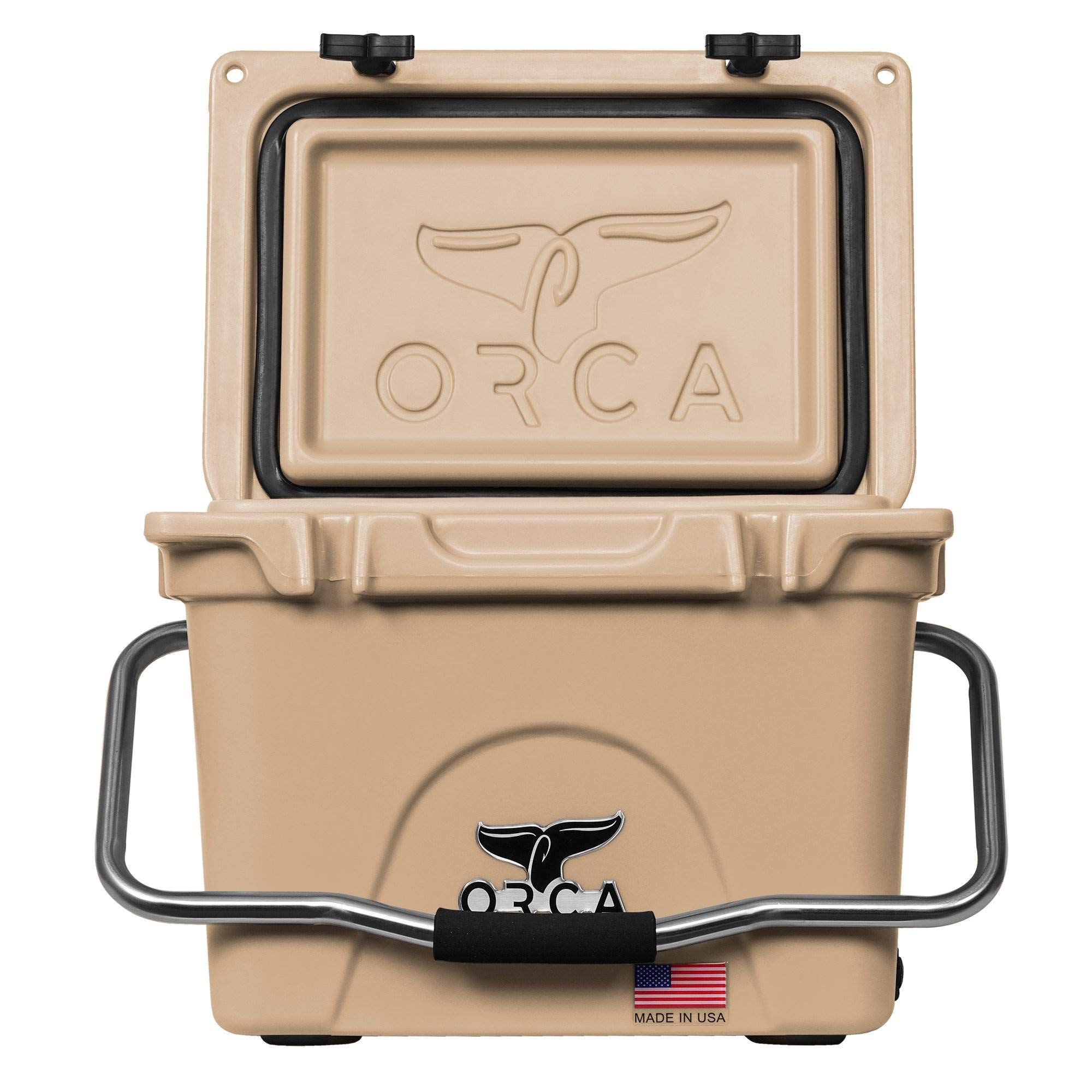 Amazon.com : ORCA 20 Quart Tan Ice Chest with Flex Grip Handles
