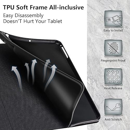 Miniatura 5 de Qindaiwen Funda para Kindle básico de 6 pulgadas (11. generación), múltiples ángulos, piel sintética, delgada, con función de encendido y apagado