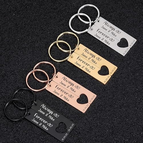 Miniatura 3 de Aizza Beata Regalos del día de San Valentín para él, llaveros personalizados para pareja, novio, marido, llavero para aniversario