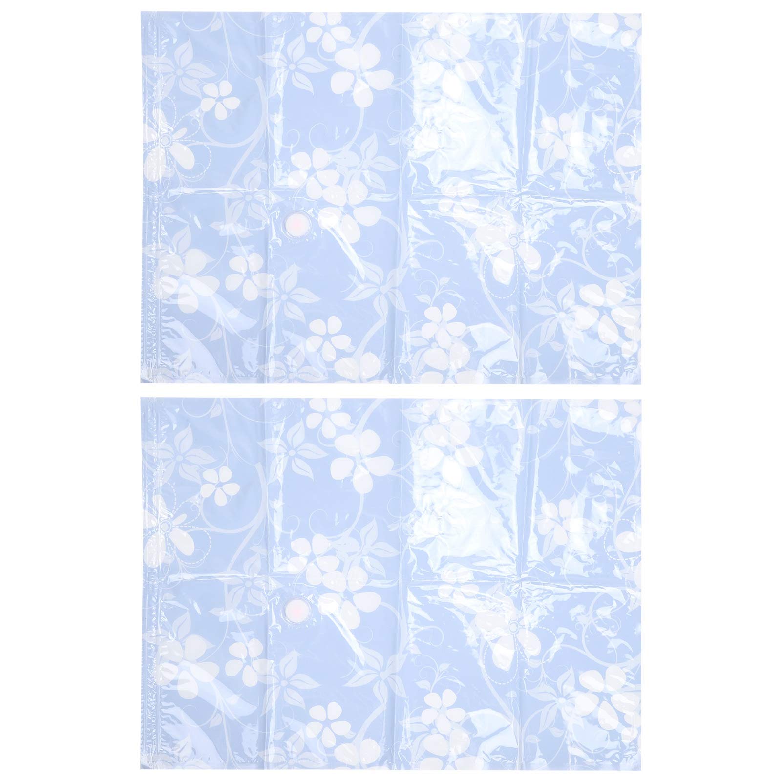 Ejoyous Sacco Sottovuoto da 2 Pezzi Sacco Compresso Sottovuoto in PE con Doppia Chiusura e Presa d'aria Filettata da 3,5 Cm per Vestiti, Trapunte, Coperte, Viaggi, Casa, Armadio, Organizzazione