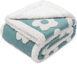 Luciphia Waterproof Dog Blanket 40x28 Blue - Washable Fluffy Sherpa Fleece Shag Pet Throw for Couch Sofa Protection Medium Dogs Cats