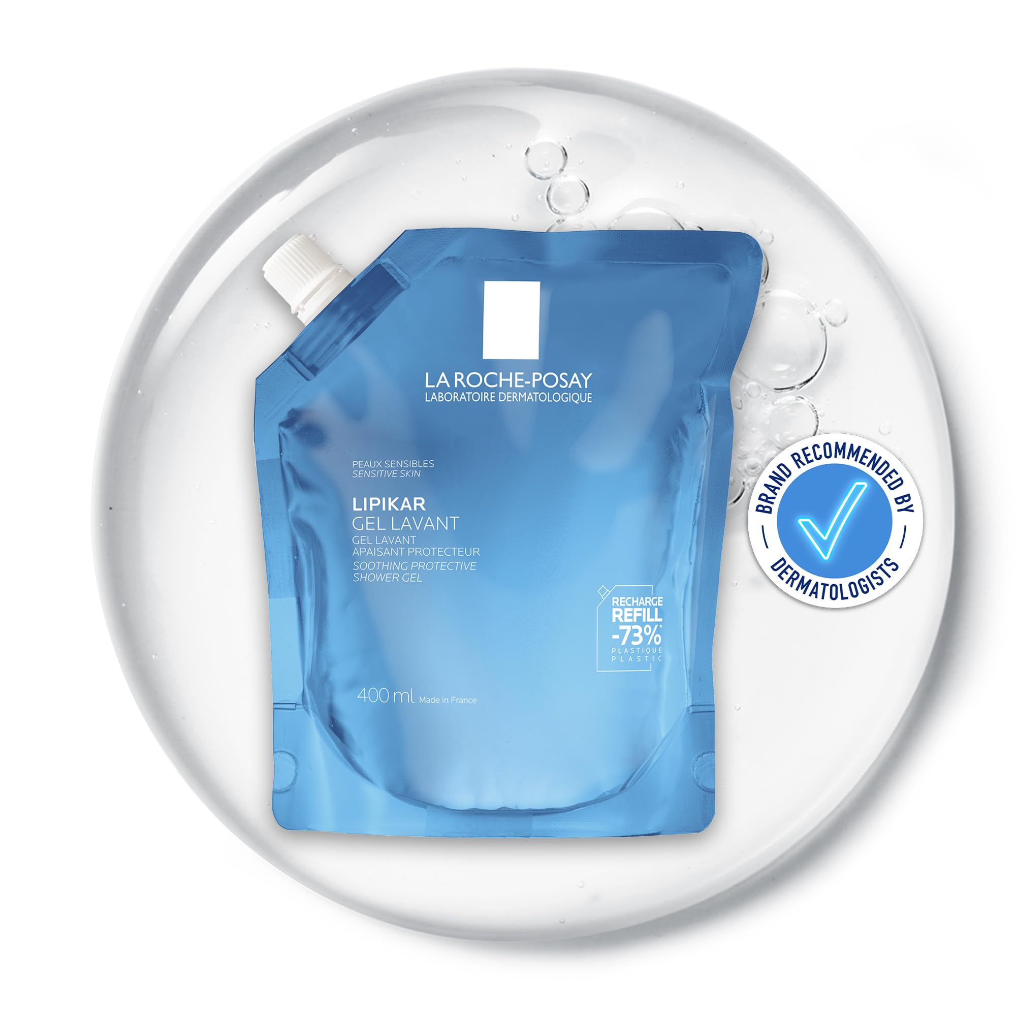 La Roche-Posay Lipikar Gel Lavant Refill 400ml, White, 1 g (Pack of 1)
