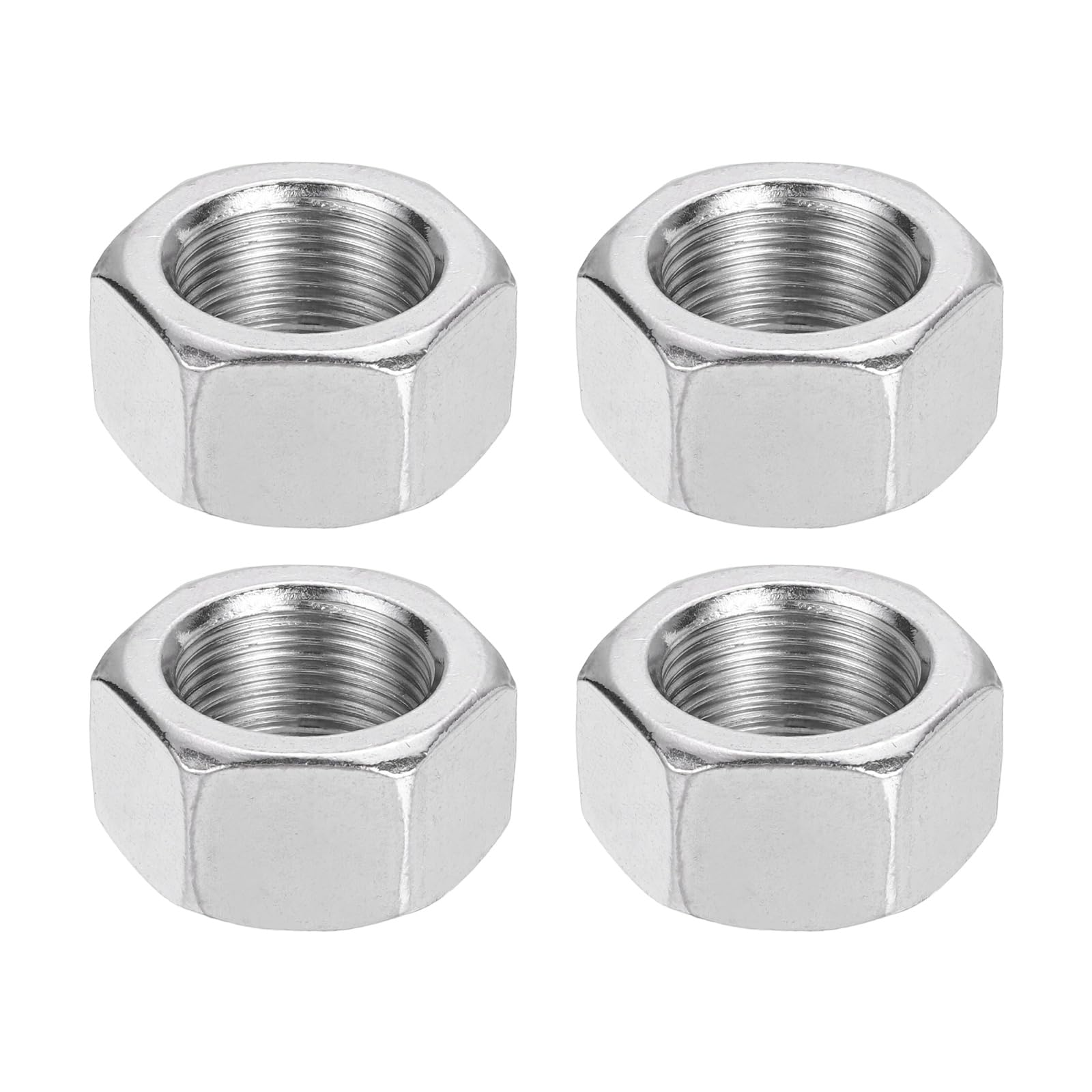 sourcing map M22x1.5mm Hex Nuts, 4Pcs 304 Stainless Steel Metric Fine Thread Hexagon Lock Nuts Fasteners for Machinery Automotive Industrial Use, 32mm / 1.26" Width 18mm / 0.71" Height