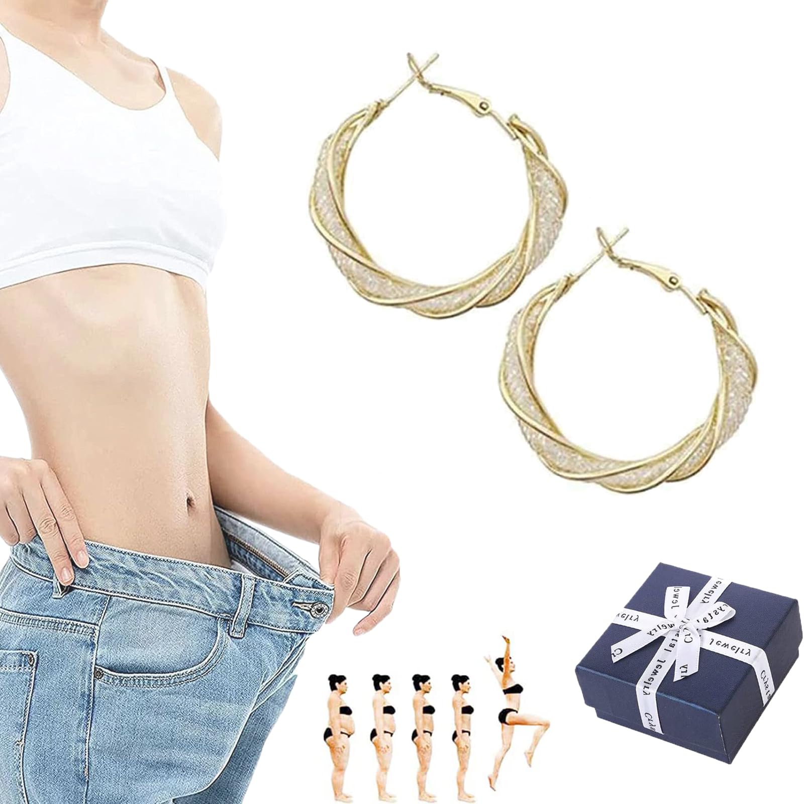 Magnet Therapy Germanium Earrings For Women – Lymphatic Drainage Studs In Gold, Silver, Or Blue