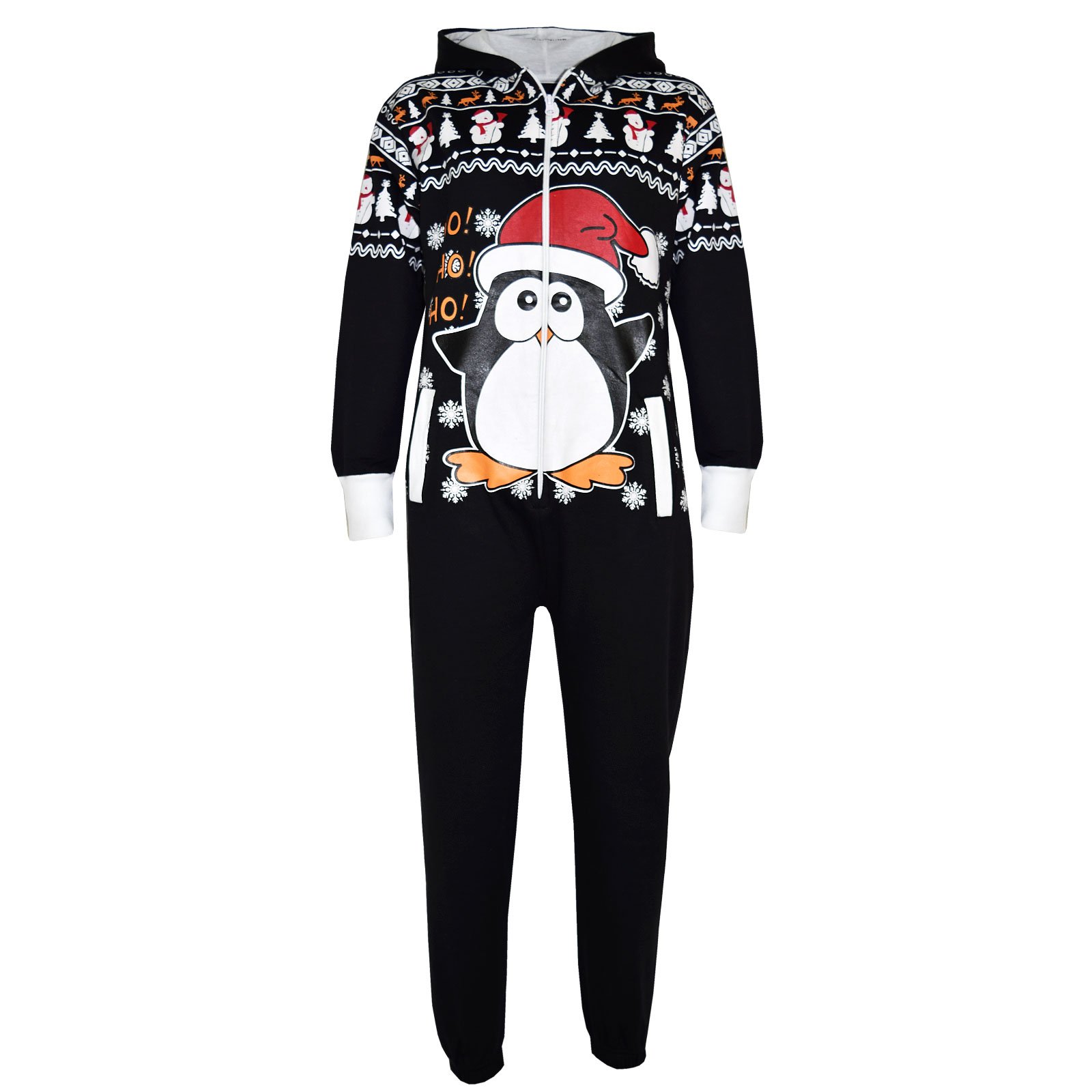 A2Z 4 Kids Mädchen Jungs Neuheit Weihnachten Weihnachtsmann Vlies Onesie Alles in einem Jumpsuit Attire Alter 5-13 Jahre