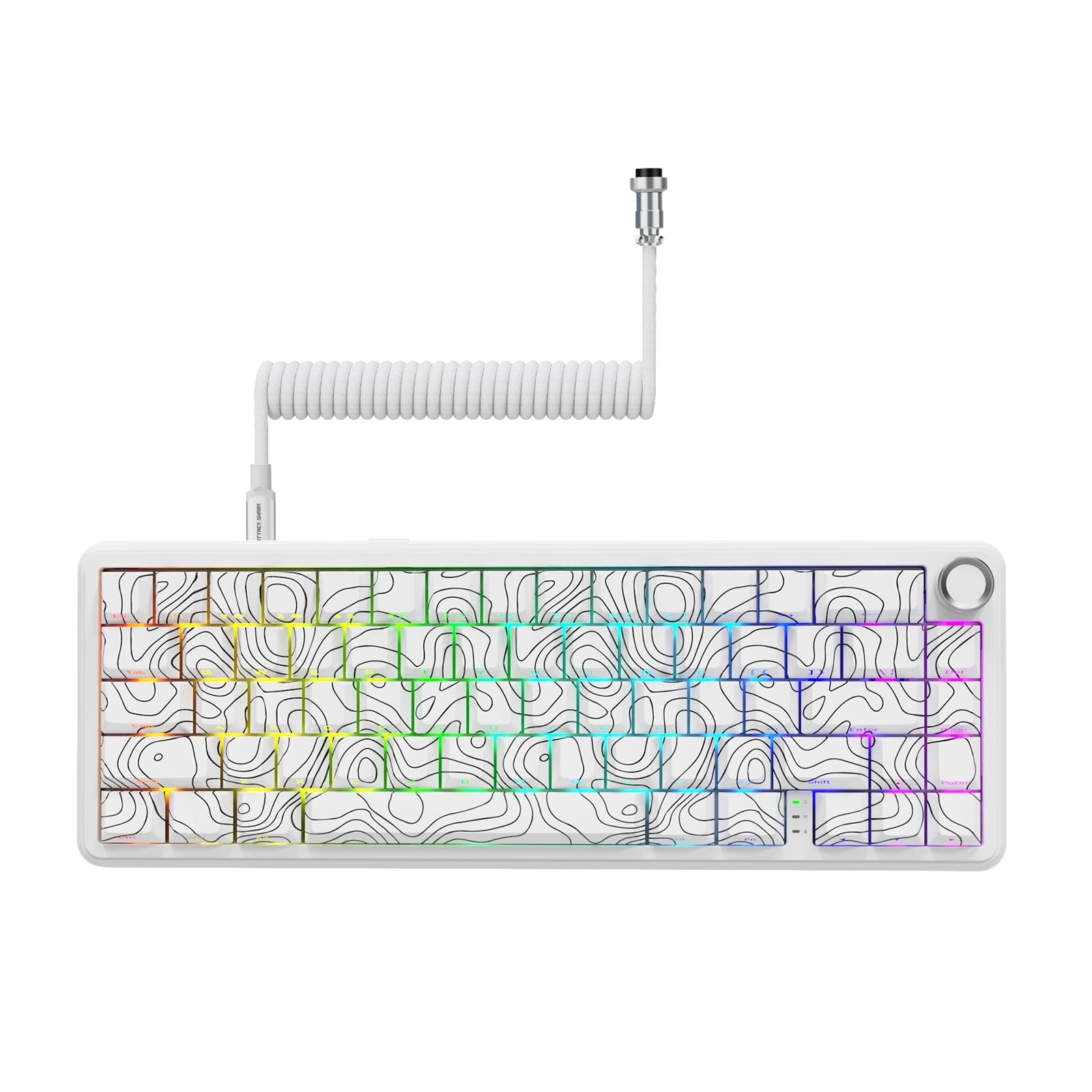 ラピトリ キーボード 無線対応 Attack shark x65 pro he X65PRO HE Bundle: Magnetic Keyboard with Premium Coiled Cable