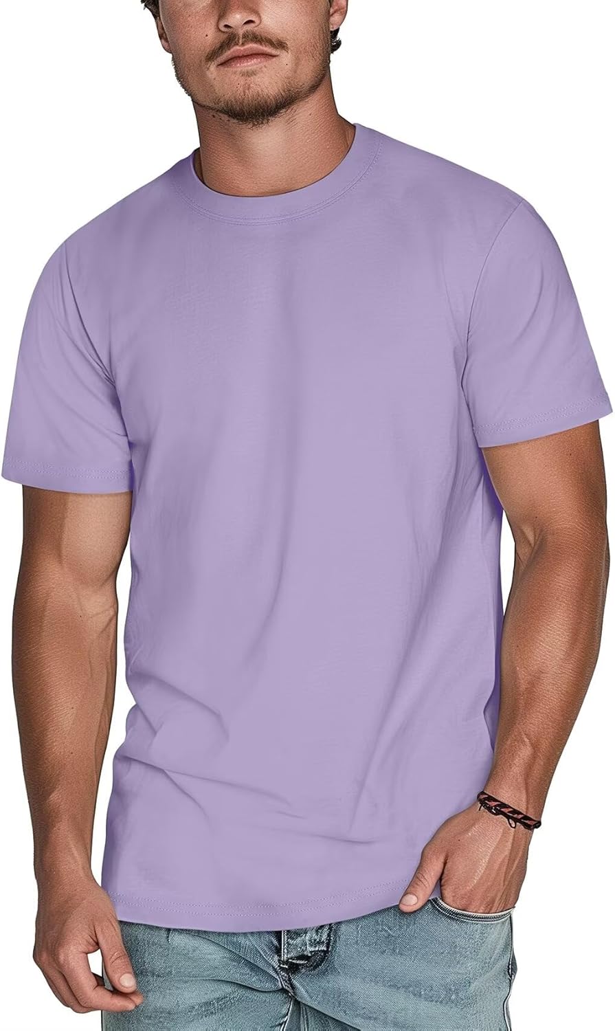 Zengjo Mens Crewneck T Shirts Relaxed Plain Soft Triblend...