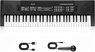 61-Tasten-Keyboard-Piano für Kinder, Musikpiano mit tragbarem Mikrofon, elektronisches Lehrklavier-Spielzeuggeschenk für Anfänger, Jungen und Mädchen im Alter von 3–12 Jahren