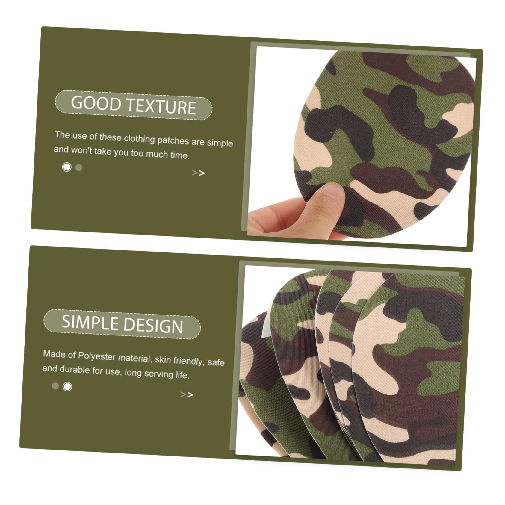 DOITOOL 5 Ensembles Patches De Réparation Camouflage Thermocollants Lot Pour Vêtements Pantalons Projets Diy Faciles À Appliquer 10 Pièces * 5