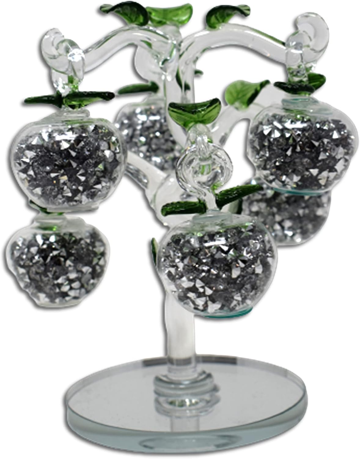 Glass Sparkle Ornament Bling Crushed Diamond Gift |Decorative Crystal Glass Apple Tree for living room home decoration | Crushed Diamond Display | Wedding Anniversary, Birthday Present, Home Decor - Image 5