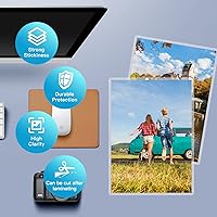 Vista 4 de MAXDONE Paquete de 50 bolsas de laminación térmicas transparentes de alta calidad para laminador A3 A4, grosor de 3 mil (80 micrófonos)