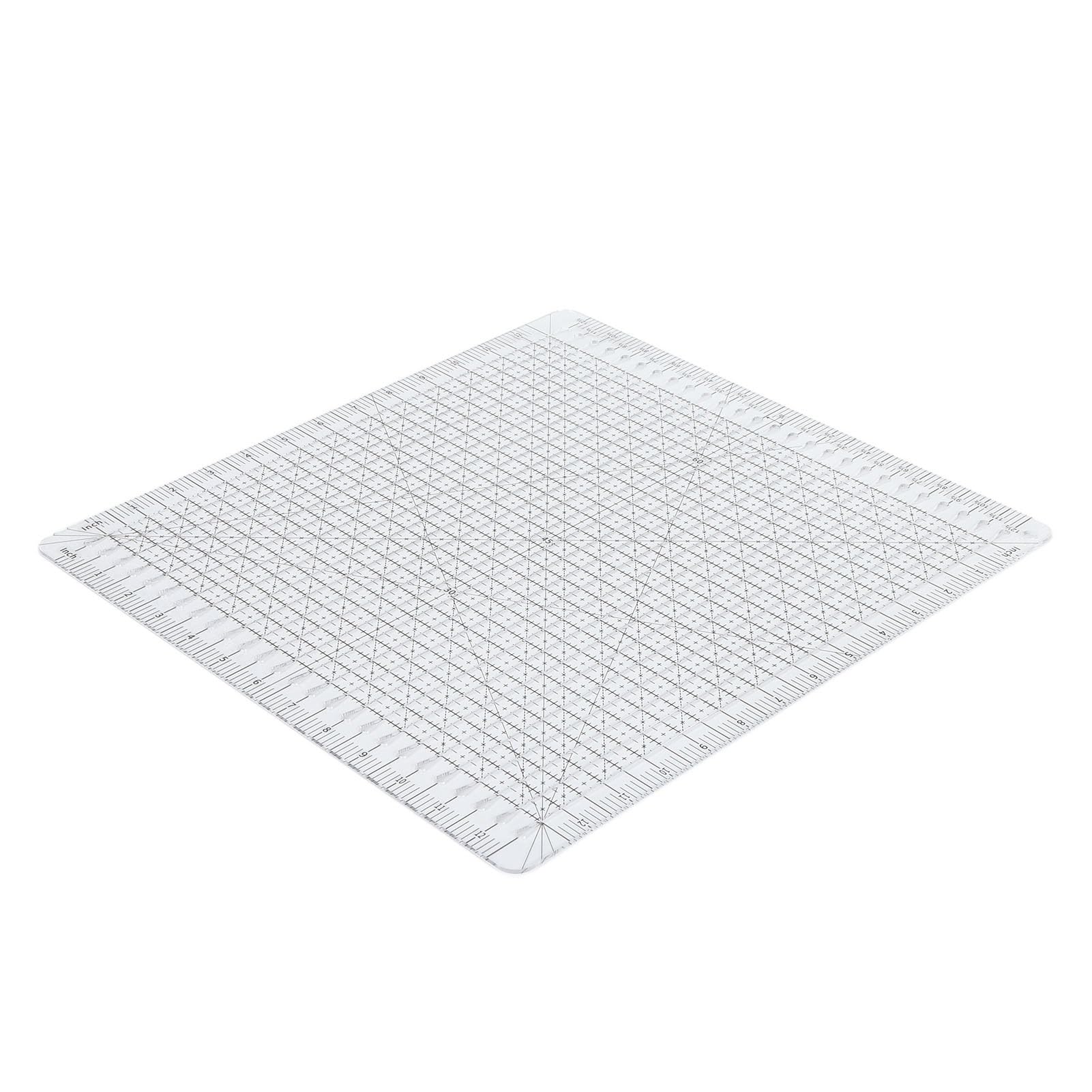 Omabeta Righello Per Trapuntatura E Taglio – Acrilico Trasparente Ispessito, Con Griglia Nera, Dimensioni 25.5x20.5 Cm, Portatile, Per Cucito E Ricamo