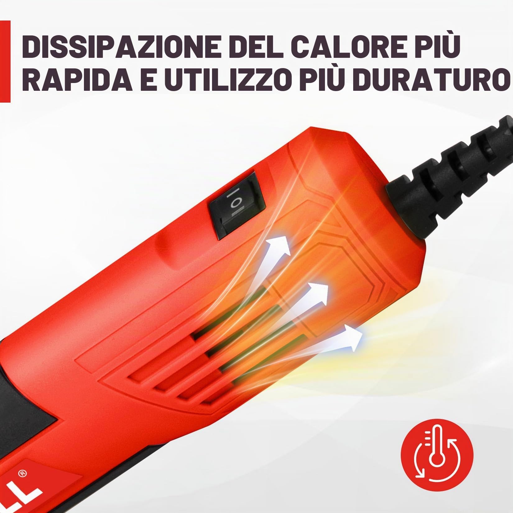 SHALL Mini set di pistole termiche, pistola termica portatile, supporto pieghevole, 2 impostazioni di temperatura 230°C/400°C, adatto per lavori artigianali, pellicola termoretraibile