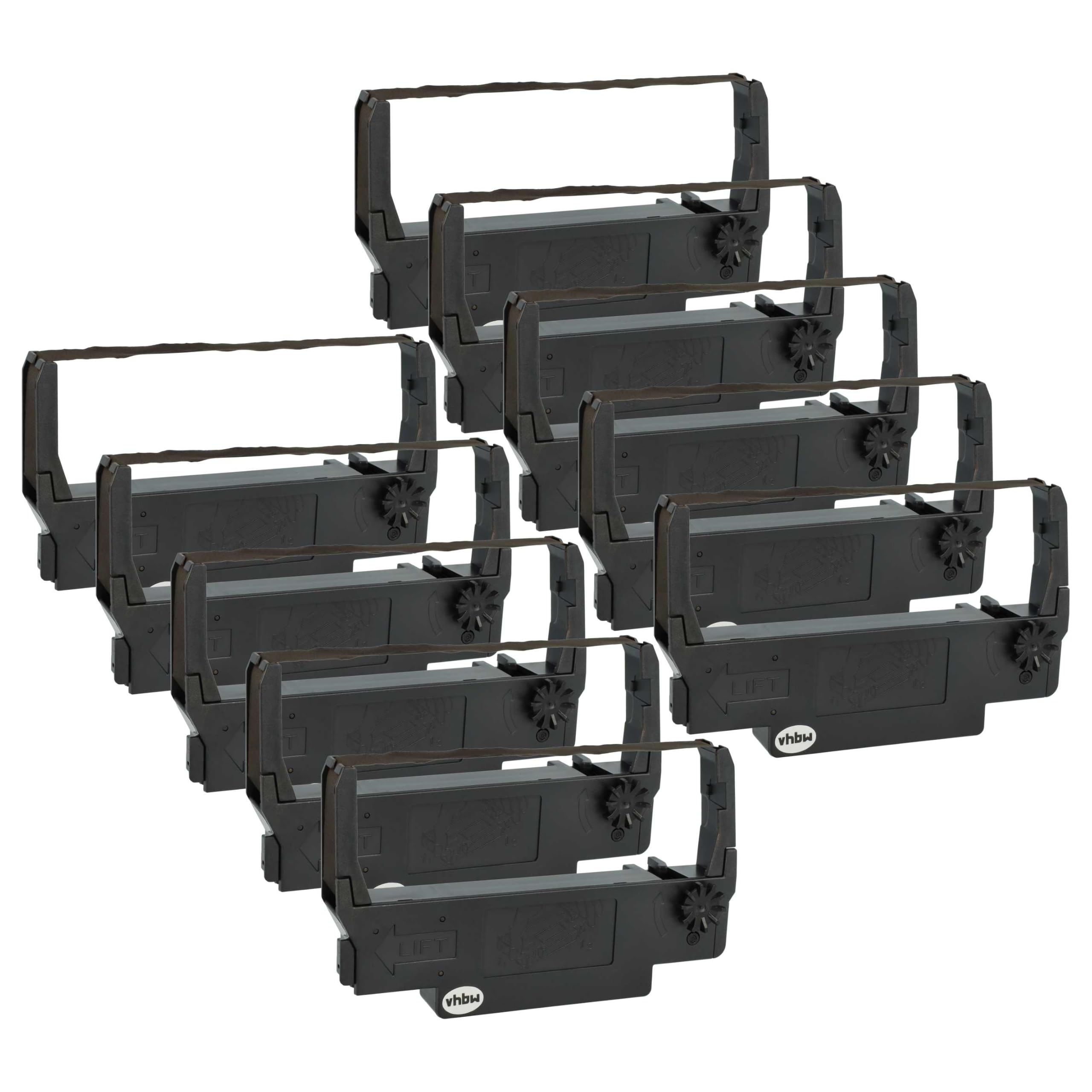 vhbw 10 x taśma atramentowa kompatybilna z Epson TM-U220B, TM-U220D | do drukarki matrycowej lub pokwitowań TM-U 220 - fioletowy