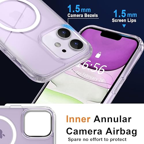 Miniatura 5 de MOCCA - Funda magnética resistente para iPhone 11 de 6.1 pulgadas, no se vuelve amarilla y es compatible con MagSafe, protector de pantalla de