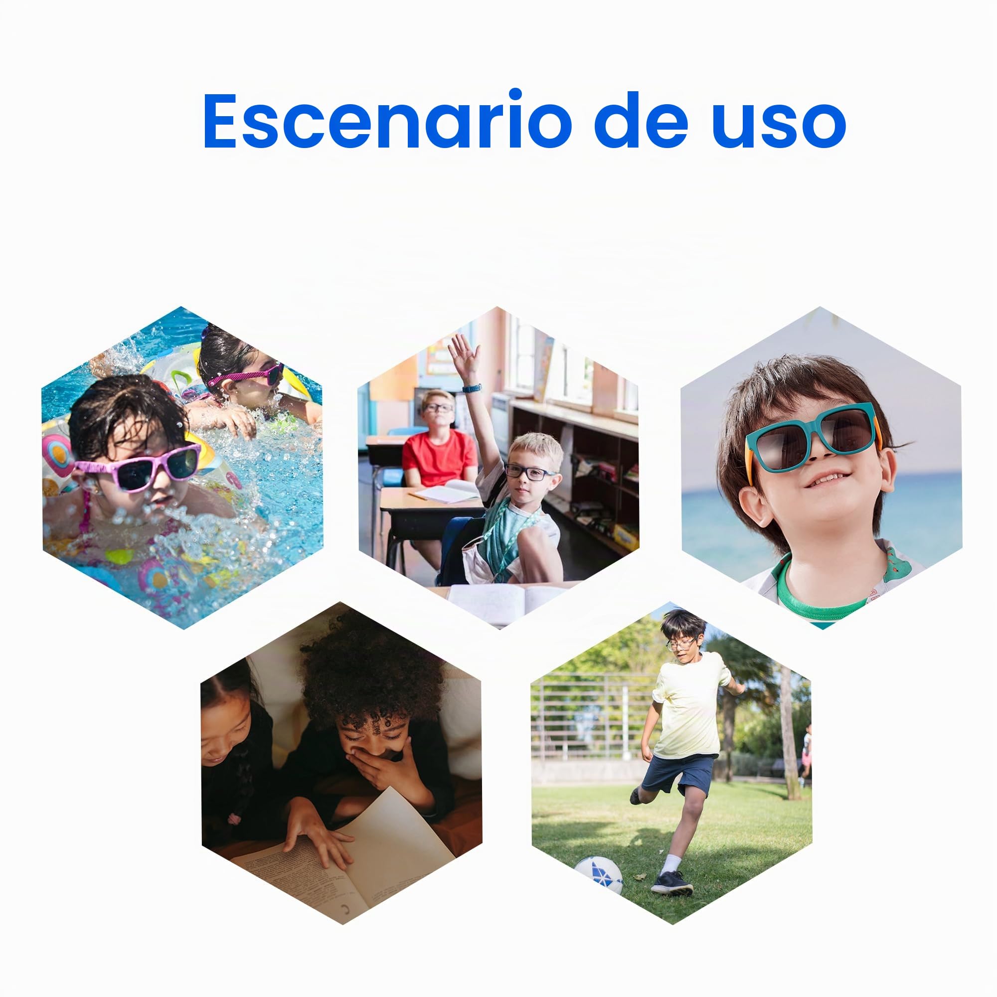 4 piezas Correa Anteojos Ajustables para Anteojos Sol anteojos de sol cadena Poliéster Gris Negro Naranja Azul Diámetro del agujero 5mm Para correa de gafas de sol deportivas para niños