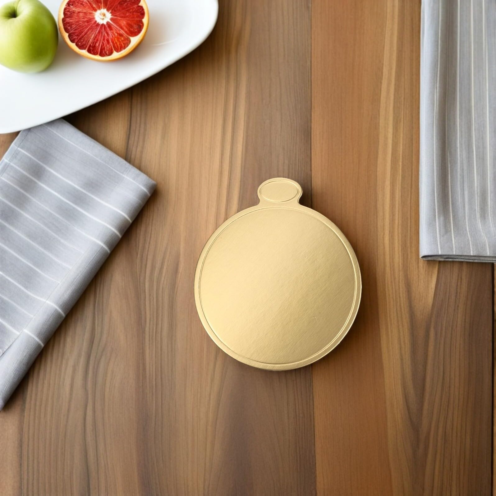 Base Rotonda per Torta Mousse in Carta, 200 Pezzi Oro