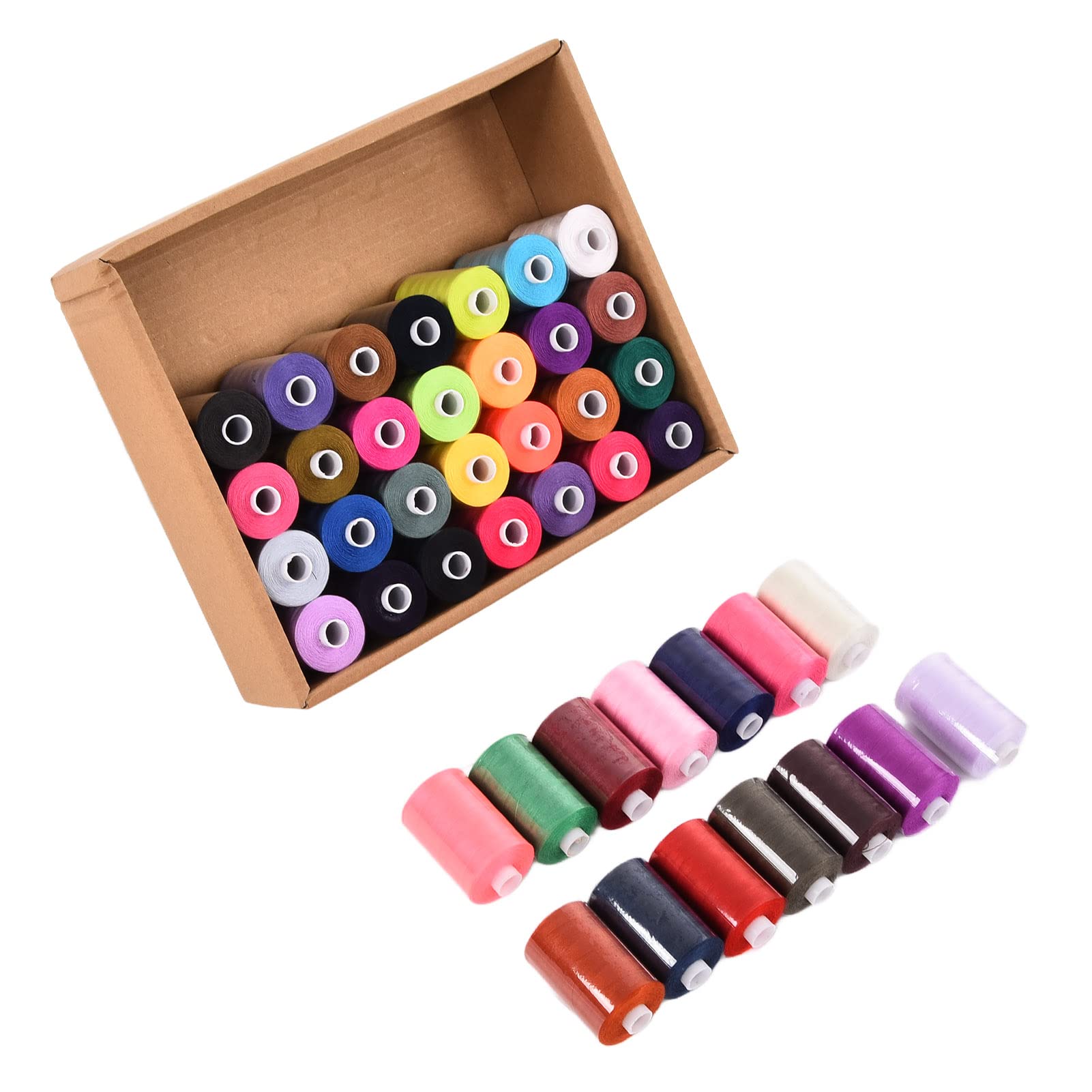Generic Juego de Hilos de Coser de Poliéster, Costura Eficiente de 42 Colores de para Varios Proyectos de Costura, Uso Doméstico