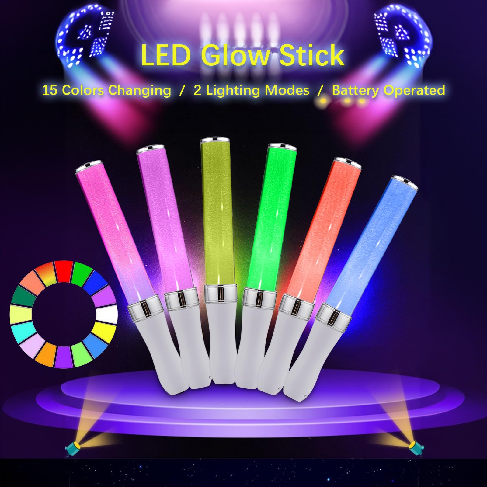 Na　EXILE LIGHT STICK Amazon.com - HXYIG LED Glow Stick Party Stick 15-Color