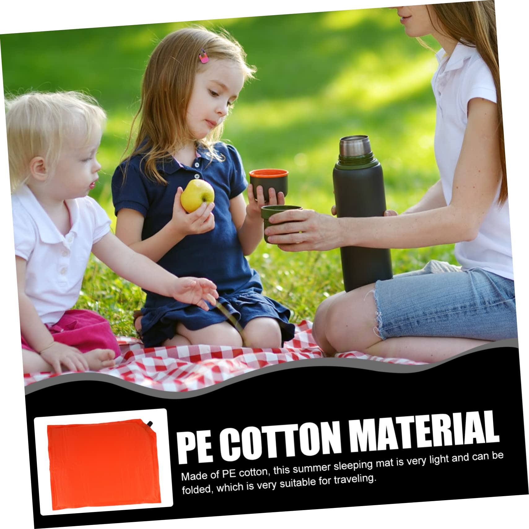 VANZACK Camping Folding Mat Backrest Foam Camping Mattress Pe Cotton 40x30x3cm Easy Inflate Stain-Resistant for Hiking