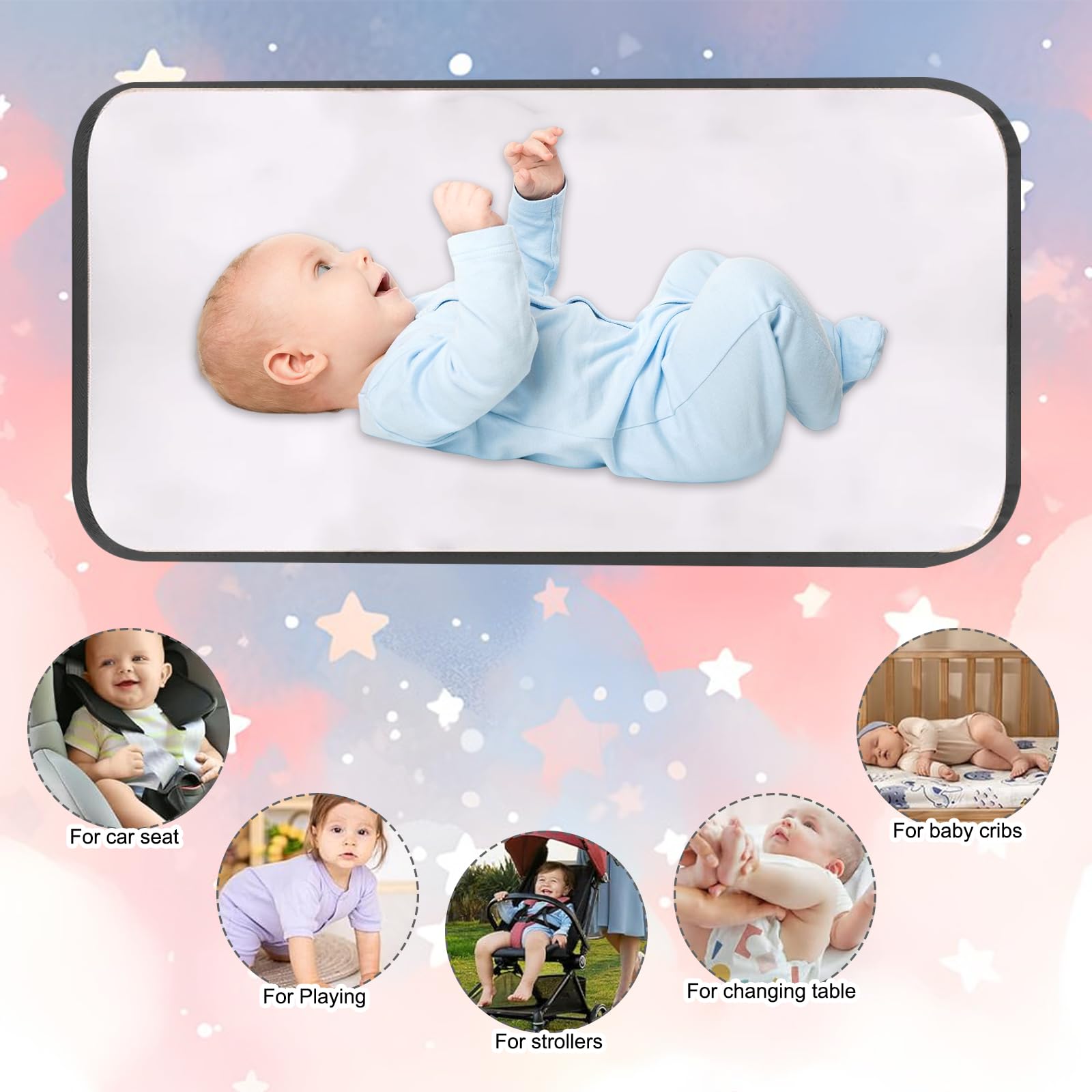 Travel Changing Mat,Portable Changing Mat,Foldable Baby Diaper Changing Pad,Changing Mat Baby Travel,Baby Changing Mat Travel,Nappy Changing Mat Suitable for Travel,Outing,Trip(Dark Gray) - Image 4