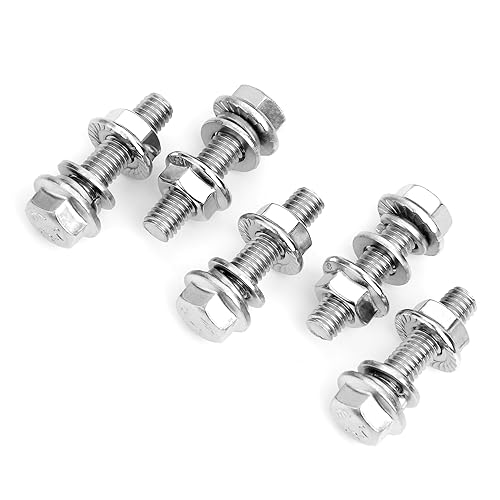 Miniatura 92 de Perno M6x1.0 (10 juegos) M6 x 0.787 in Brida Hex Head Tuercas y Pernos, Tornillos hexagonales de brida de perno M6 con tuercas y arandelas, Surtido