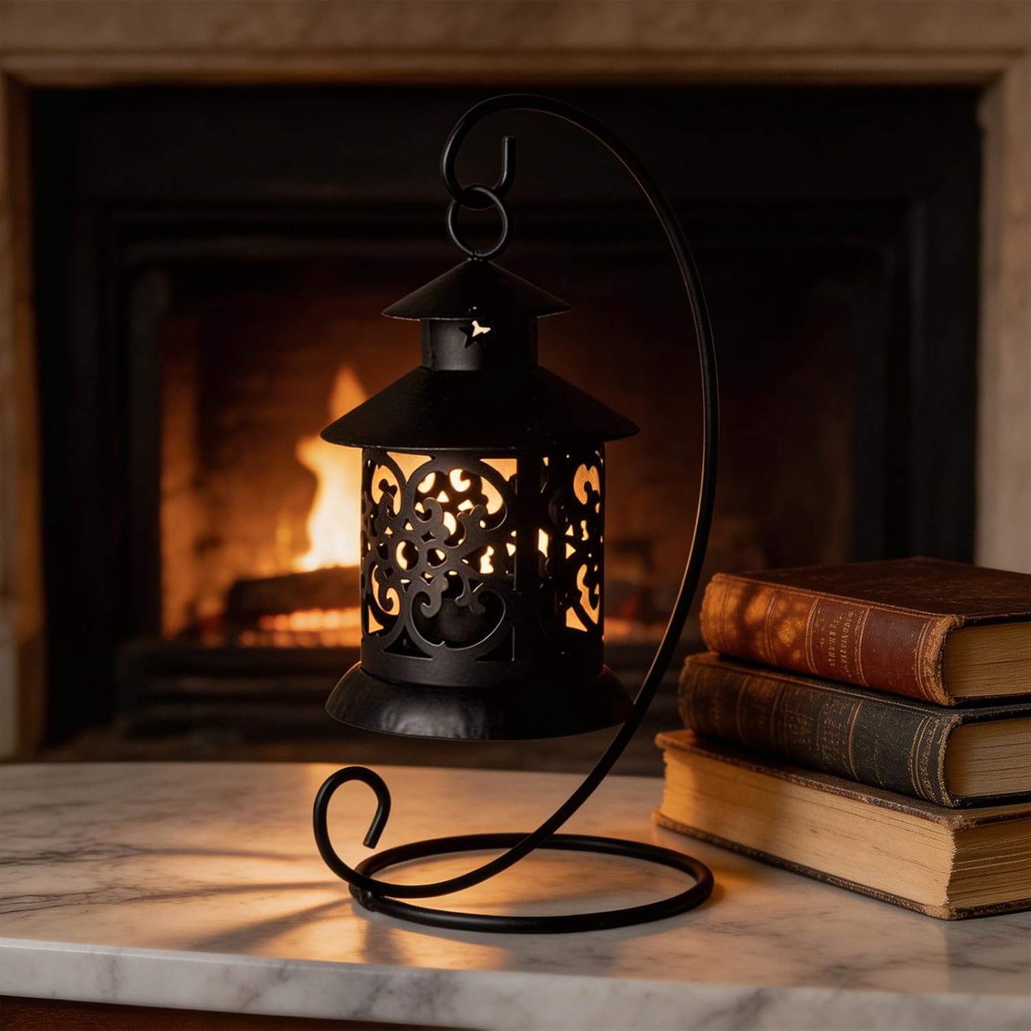 Romance Hollow Out Metal Candelabra with Birdcage Shape for Dining Iron Lamp Owner
