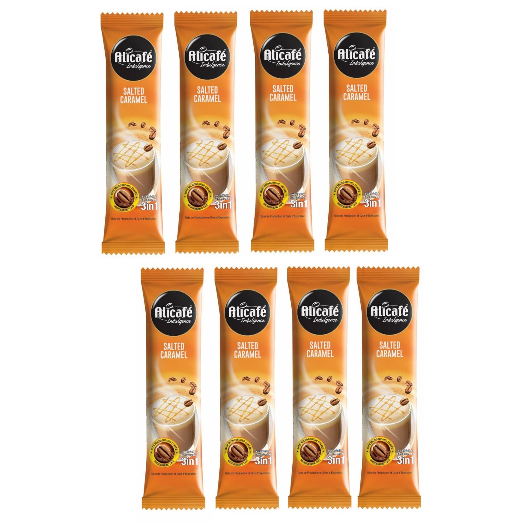Alicafe Indulgence Salted Caramel Premix Instant 3 in 1 Rich And Creamy Coffee Sachets | 18g x 8 Sachets | Instant Coffee | Imported From Malaysia-picture-18