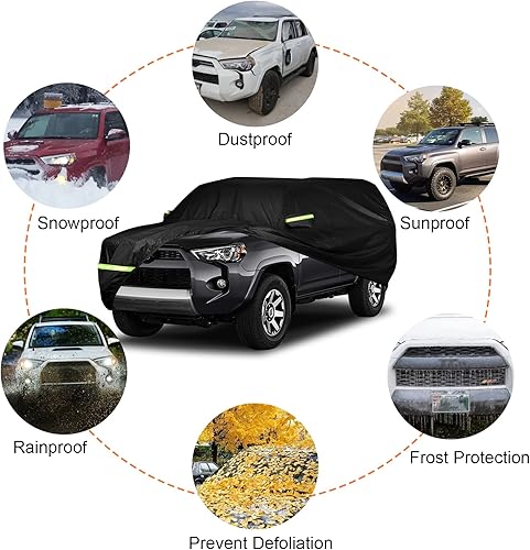 Miniatura 5 de Fundas impermeables de repuesto para Toyota 4runner 2002-2025, 6 capas para todo tipo de clima, ajuste personalizado, para exteriores, con puerta