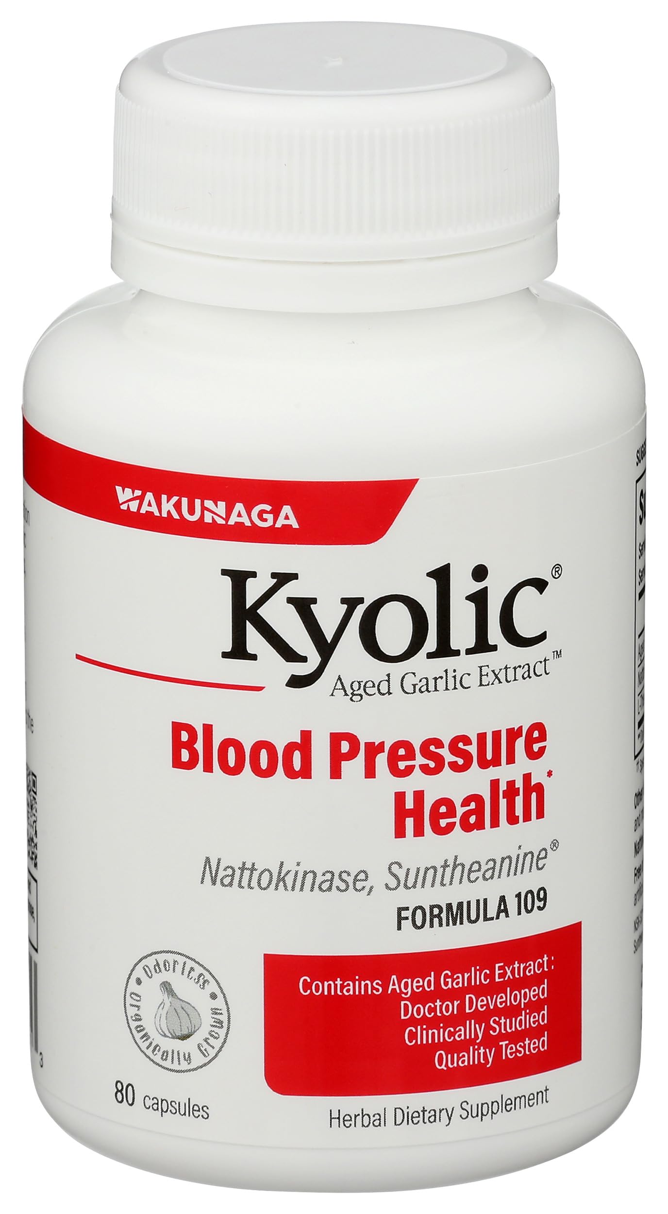 Kyolic Aged Garlic Extract Blood Pressure Health* Formula 109, 80 Capsules — Amazon image 4