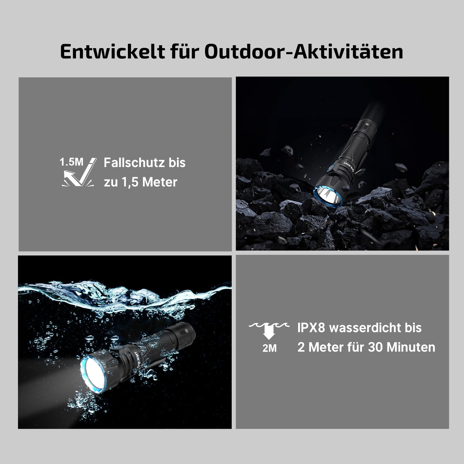 OLIGHT Javelot LED Taschenlampe 1350 Lumen mit 6 Leuchtmodi