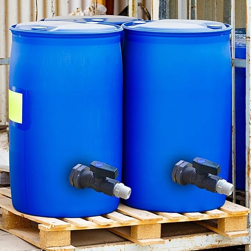 Miniatura 3 de Kit de 3 espigas de barril de lluvia, barril de agua, kit de desviador de jardín de PVC con adaptador de grifo de manguera de montaje de mamparo y