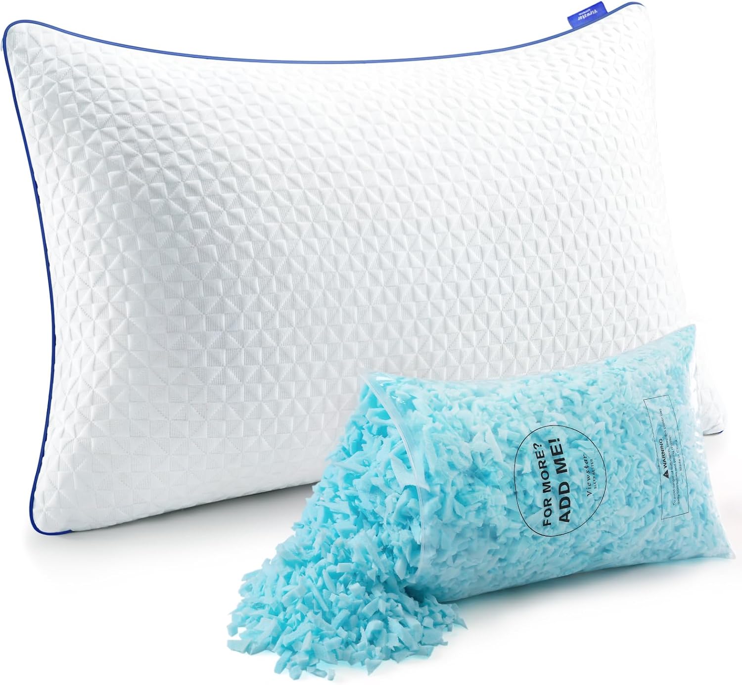 viewstar Queen Pillow Shredded Memory Foam Pillow