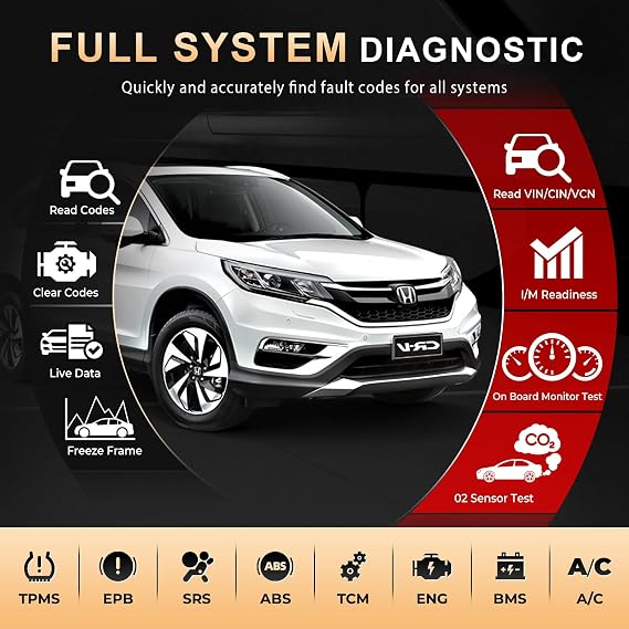 Launch CRP123X Plus V2.0 OBD2 Scanner, Lifetime F.ree Update Car Scanner