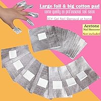 Vista 2 de MIILYE Envolturas de papel de aluminio para quitar esmalte de uñas para acrílico, polvo de inmersión, UV/gel, barniz de esmalte de remojo