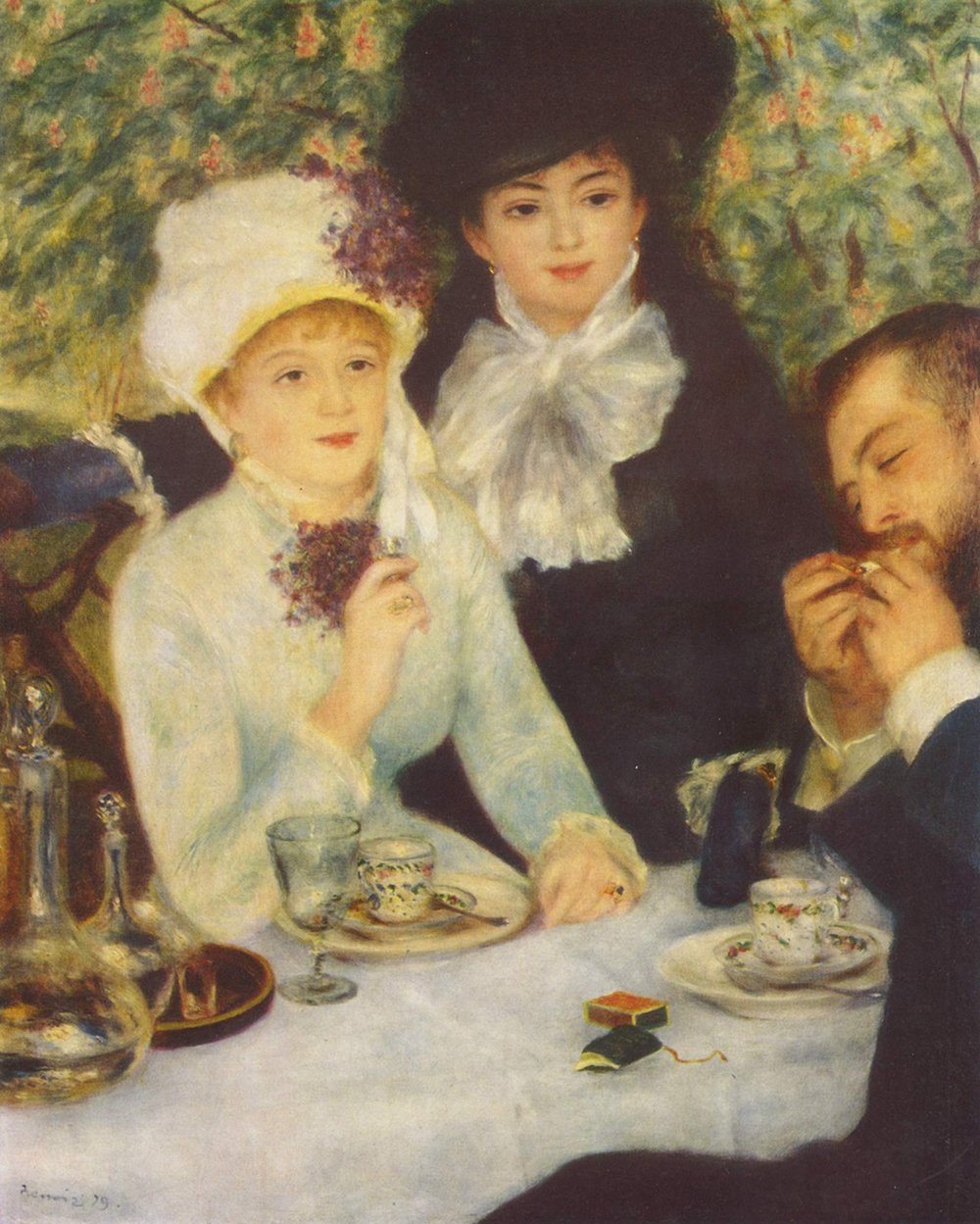 Lámina decorativa At The Table de Renoir, cuadro en acabado mate mediano