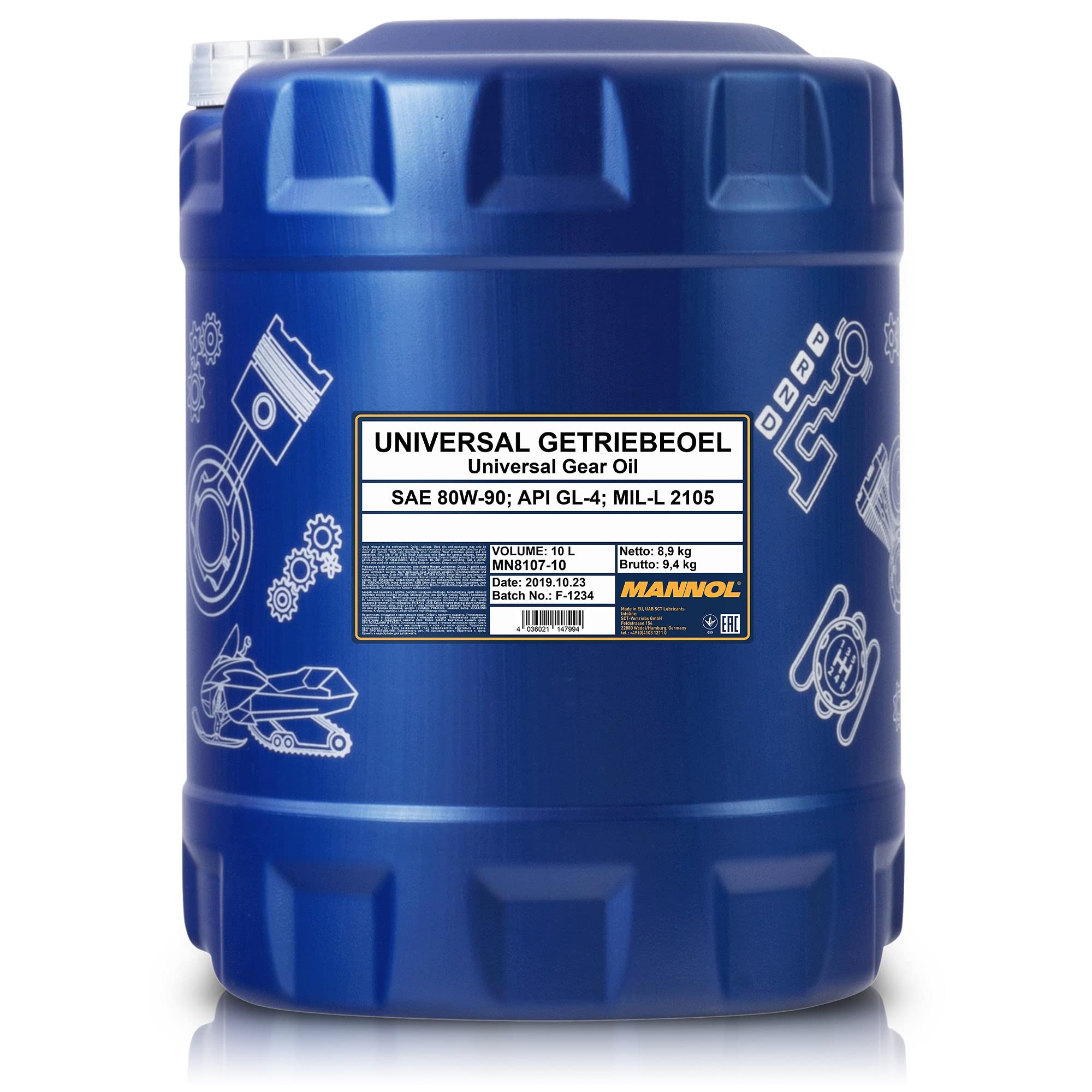 MANNOL 1 x 10L Universal Getriebeoel 80W-90 / GL-4 Schaltgetriebeöl