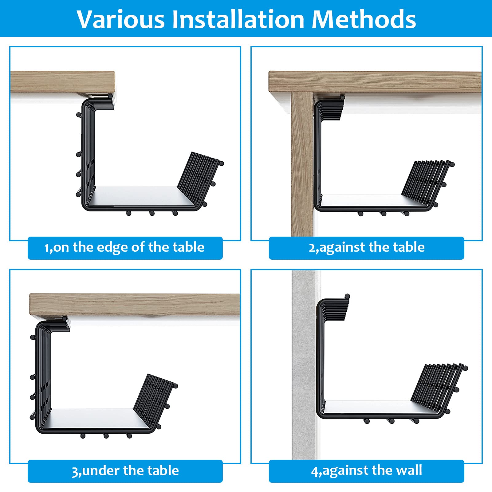 Buy Under Desk Cable Management Tray, Delamu Cable Management Under