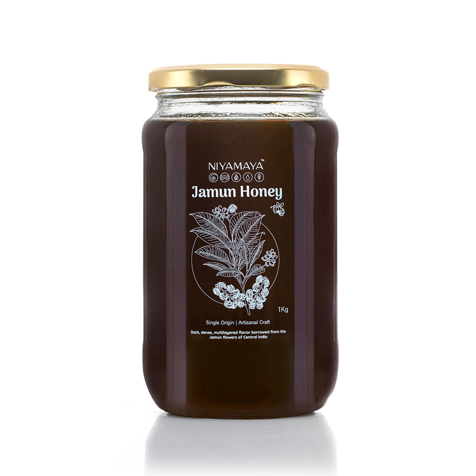 NIYAMAYA Jamun Honey 1 kg | 100% Raw Organic Natural Jamun Honey Unprocessed No Added Sugar Pure Jamun honey No Adulteration | Lab tested