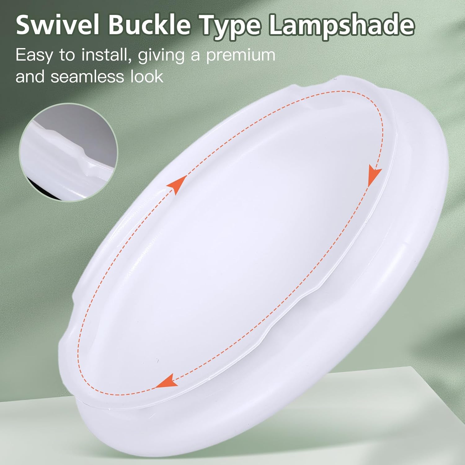 VILLCASE 7.87" Flush Mount Ceiling Light Cover Replacement, 7.36" Fitter Opening Clip-on Plastic Lamp Shade, Clear PET Shatterproof Mushroom for Bedroom Dining Room Bathroom Lighting