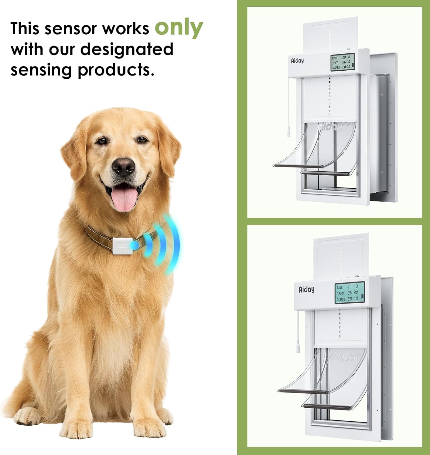 Automatic Pet Door Collar, Included 2 Sensor Collar, Extra Large Size