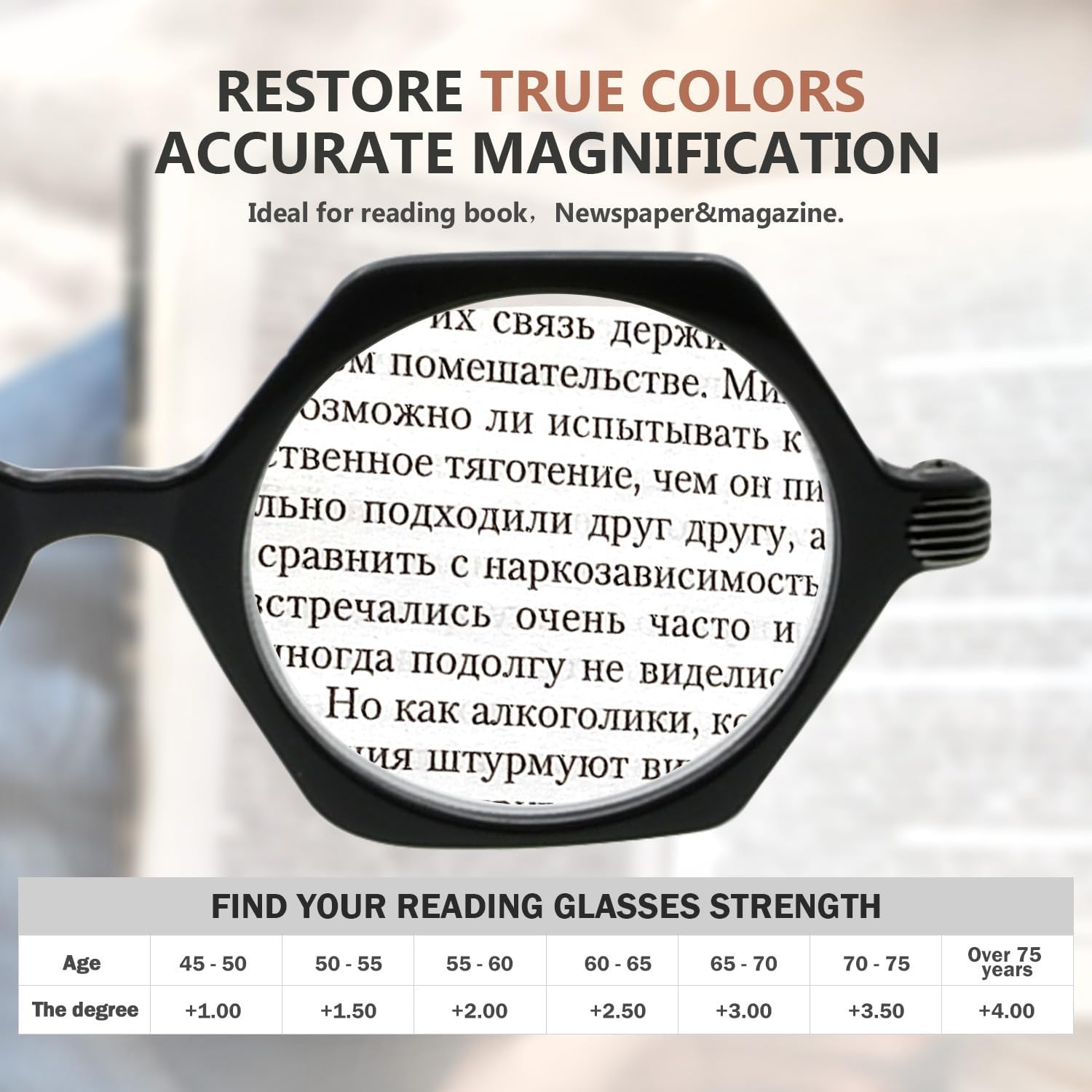 Eyekepper Small Hexagon Glasses for Women Reading - Mini Octagon Reading Eyeglasses Odd Readers Men - Black +3.00 - Image 6