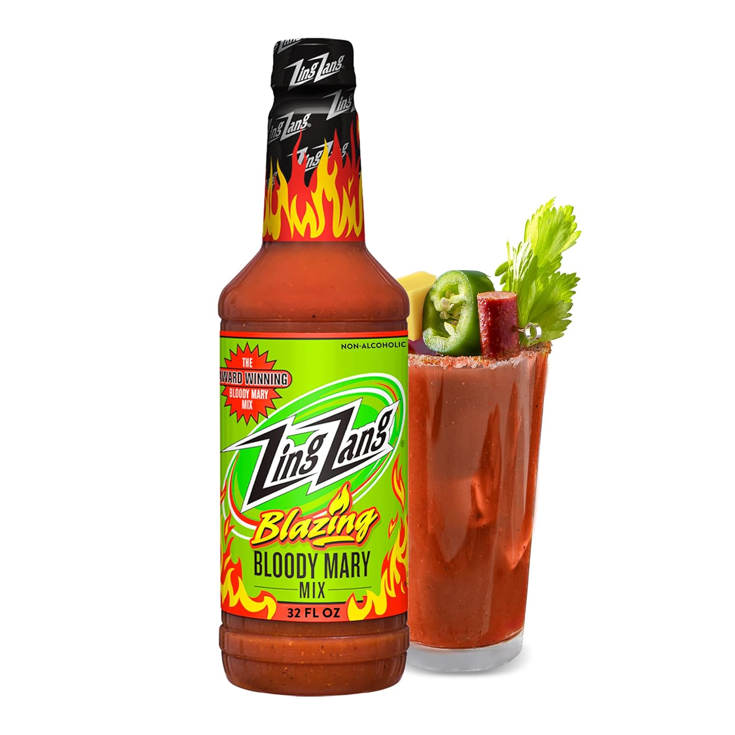 Zing Zang Blazing Bloody Mary Mix, NonAlcoholic Cocktail