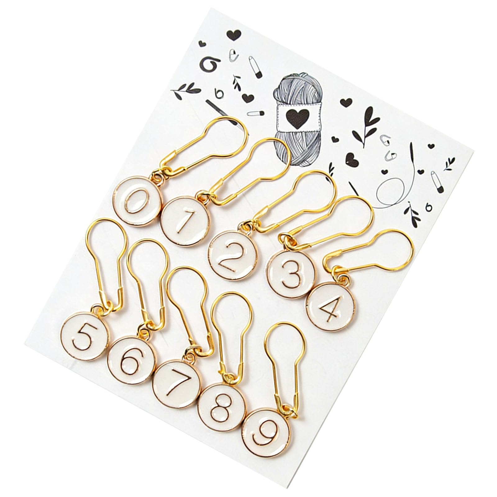 Hsioluted Iron Stitching Markers Pack of 10 for Knitting Crochet and Craft Enthusiasts Thread Knitting Accessories