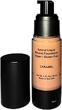 Mom's Secret 100% Natural Liquid Foundation, Organic, Vegan, Aloe Based, Natural Sun Protection, Gluten Free, Cruelty Free, Made in the USA, 1FL Oz. (Caramel)