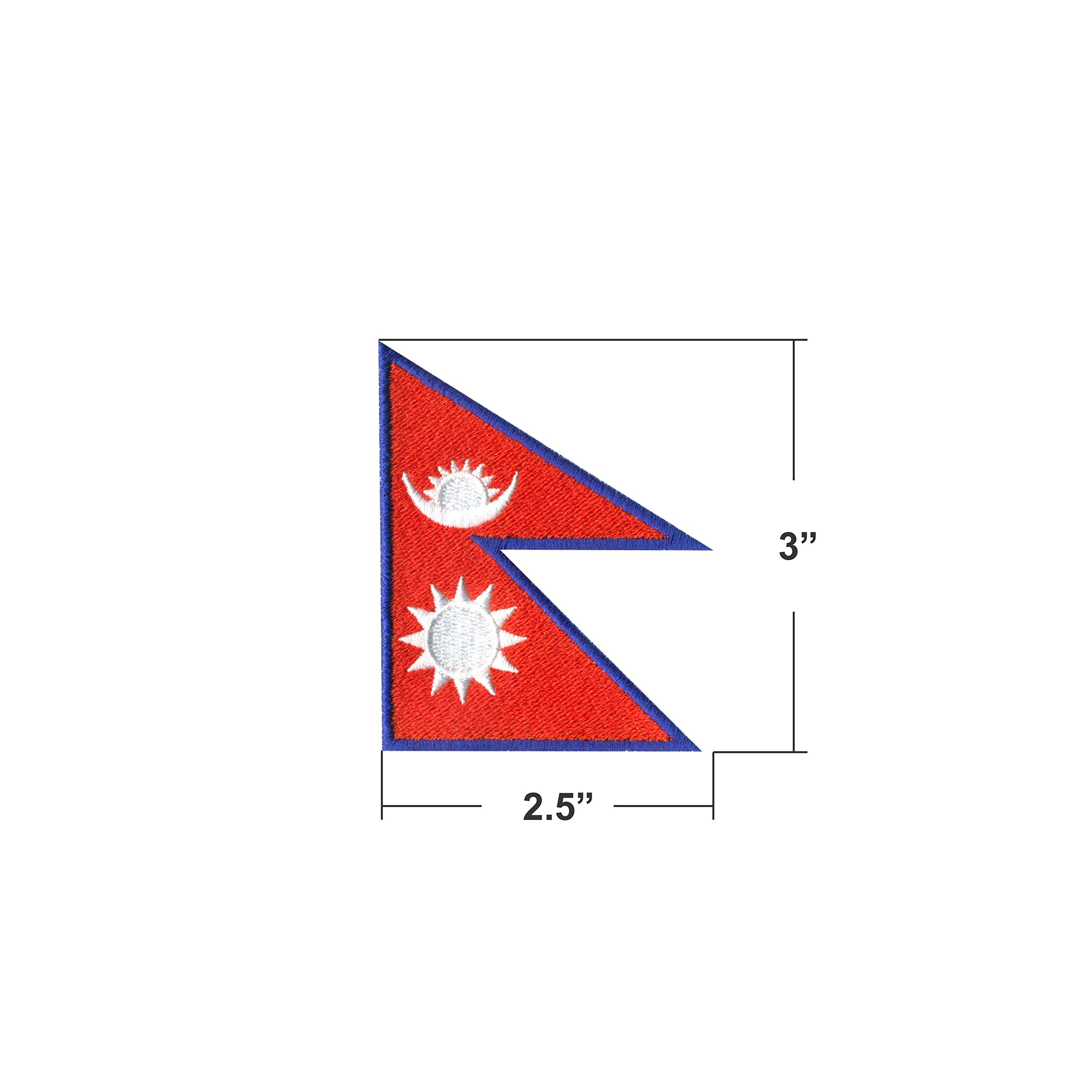 GenericModel Wear - Nepal Flag Embroidered Appliques Patches